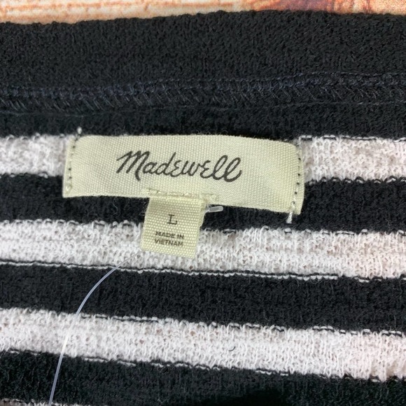 Madewell Stripe side tie‎ tee size large new - Picture 4 of 6